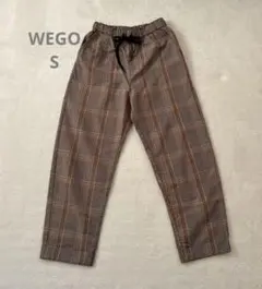 WEGOチェック柄ブラウンカジュアルパンツ Sサイズ