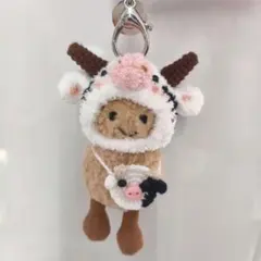 Jellycat ピーナッツチャーム キーホルダー ぬいぐるみ用帽子アクセサリー
