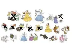 ディズニーストアステッカー　プリンセス　シンデレラ　ベル　リトルマーメイド抜き