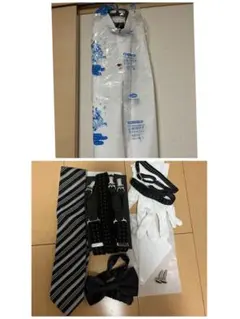 アルファブランカ新郎シャツ3L☆新郎小物セット