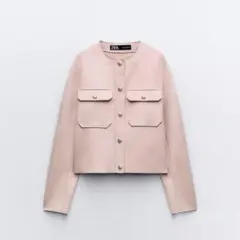 【ZARA】フェイクスエード クロップド ジャケット