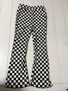SHEIN チェック柄 フレアパンツ 6Y 110