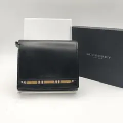 バーバリー　折財布　財布　ウォレット　ノバチェック　ブラック