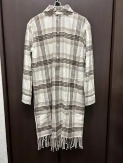 美品☆Polo Ralph Lauren チェック フリンジ シャツワンピース