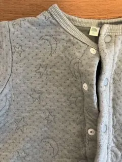 グレー 星と月模様　長袖ロンパース 80cm 西松屋