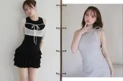 ワンピース ANDMARY Sophia frill set dress andmary Sophia frill set dress black - メルカリ