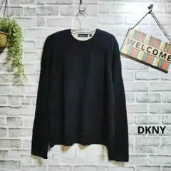 DKNY セーター 長袖ニット 美品 無地 ウール 上品 大人可愛い ゆったり