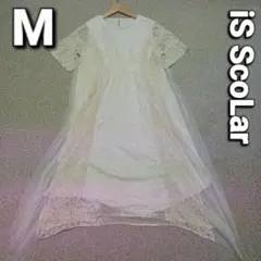 iS ScoLarイズスカラー　花柄　レースワンピース　アイボリー　Mサイズのサムネイル