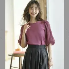 【新品】anySiS 【洗える】マジョリカスリーブ プルオーバー