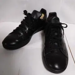アディダス スタンスミス 28cm オールブラック FX5499 レザースニーカ