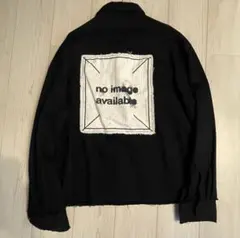 ZARA バックプリント シャツジャケット ブラックのサムネイル