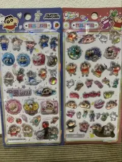 正規品 クレヨンしんちゃん ぷっくりシール 硬めシール しんちゃん 2枚セット