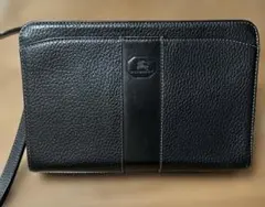 BURBERRY レザー セカンドバッグ　クラッチバッグ　シボ革