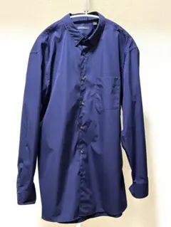 【ほぼ未使用】+J ユニクロ ブロードシャツ ネイビーLサイズ