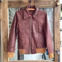 60 70s レザー フライトジャケット サイズ36