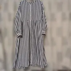 fuji様専用Samansa Mos2 ストライプ ロングシャツワンピース美品
