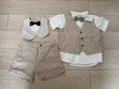 【新品タグ付き】H&M フォーマルセット 90cm 半袖 ベージュ