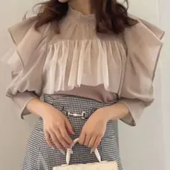 完売品　ダズリン　シアーチュールインフリルトップス