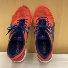 ASICS メンズ スニーカー オレンジ ネイビーのサムネイル