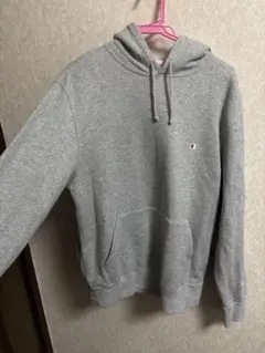 Champion グレー フード付きパーカー XL