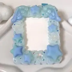 ゆめかわ 水色 星 天使 トレカケース B8