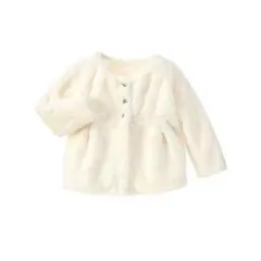 【新品】ジンボリー ファージャケット 12-24ｍ 白フワフワコート 80-90のサムネイル