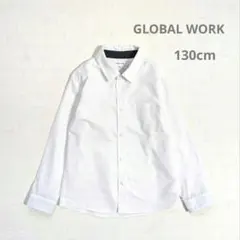 130 グローバルワーク 白 シャツ フォーマル 卒園式入学式 七五三 トップス
