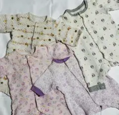 【60サイズ】4着ロンパースセット