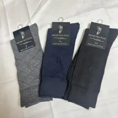 WESTERN POLO TEXAS メンズソックス 3色セット　アーガイル柄