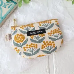 [北欧風 花柄]10cmファスナー 小銭入れ