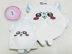 セット最安値☆ちいかわ くじ まんまるポーチ イカ マスコット モモンガ