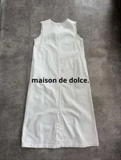 maison de Dolce. メゾンドドルチェ デニムワンピース ホワイト - メルカリ