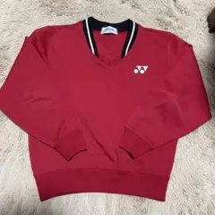 ヨネックス Vネック 長袖ウェア レッド130