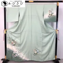 訪問着 金彩 螺鈿細工 辻ヶ花 藤の花 蝶 着物 072b - メルカリ
