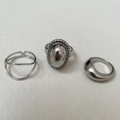 【美品】シルバーリングセット 3点　指輪　ファッションリング