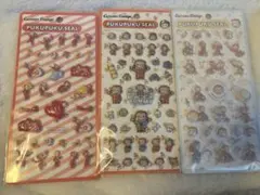 な*え様 おさるのジョージ ぷくぷくシール 3枚セット