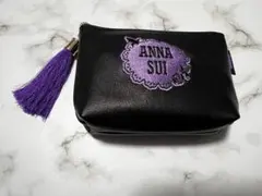 ANNA SUI ポーチ ブラック パープル タッセル付きのサムネイル