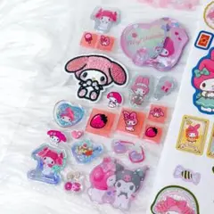 【おすそ分け】マイメロディ　ウォーターシール おはじきシール タイルシール