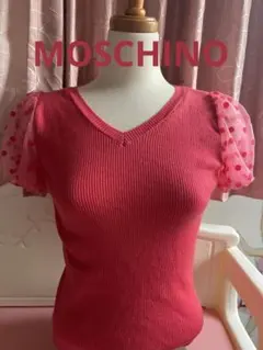 MOSCHINO CHEAP AND CHIC ドット チュール袖 ニット Sのサムネイル