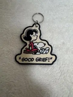 ピーナッツカフェ ワッペン キーホルダー スヌーピー ルーシー