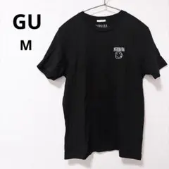 GU バンドTシャツ ニルバーナ M ロゴ刺繍 コラボ NIRVANA ブラック