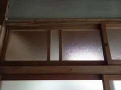 昭和レトロ　建具　 すりガラス 引戸(2枚)