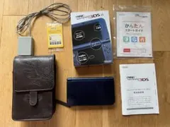 New ニンテンドー 3DS LL メタリックブルー MH4ポーチ、箱、充電器有