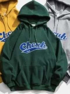 Device Chcuh Team 刺繍ロゴ フード付きパーカー ダークグリーン