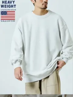フリークスストア　ヘビーウェイト クルーネックスウェット コットン　アッシュ　L