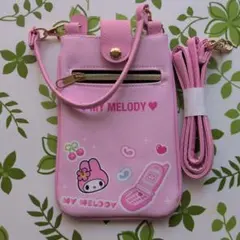 マイメロディ スマホショルダーバッグ ピンク19㌢×12㌢（可愛ピンク）のサムネイル