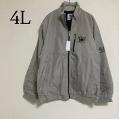 裏フリース 長袖 ブルゾン ジャンバー 大きいサイズ 4L フルジップ グレー系