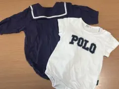 ネイビーセーラー襟＆POLO babyロンパースセット
