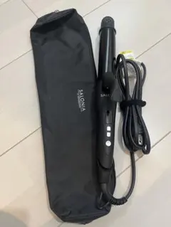 SALONIA 2wayヘアアイロン ブラック 収納ケース付き 32mm