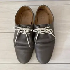 【新品】que shoes plain／M ブラウン 29ab7077f610c993169e376c6ee198